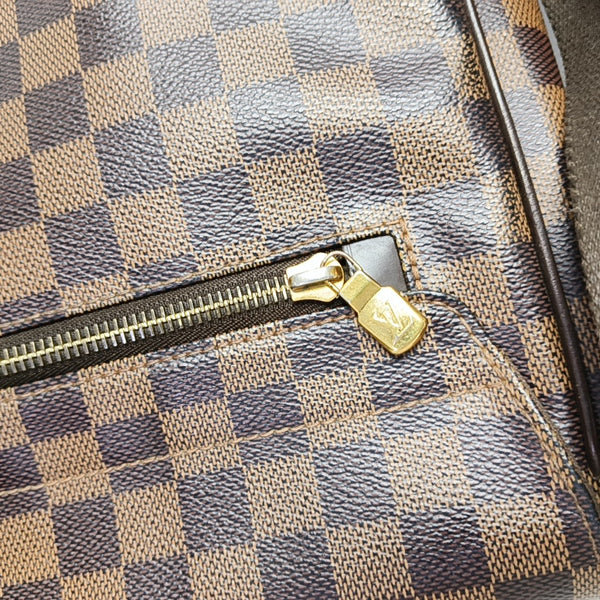 DISTRICT MM Damier Ebene Coated Canvas Brown