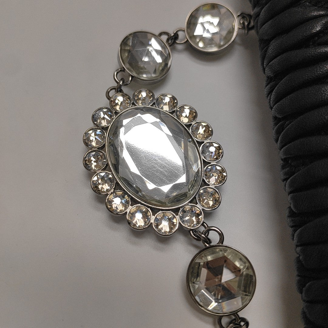 Crystal Lambskin Black
