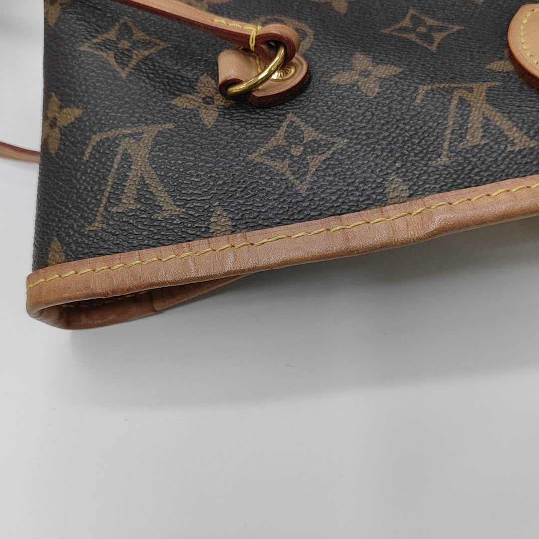NEVERFULL MM Monogram Coated Canvas Brown