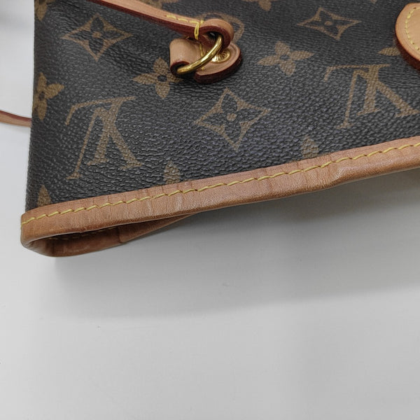 NEVERFULL MM Monogram Coated Canvas Brown