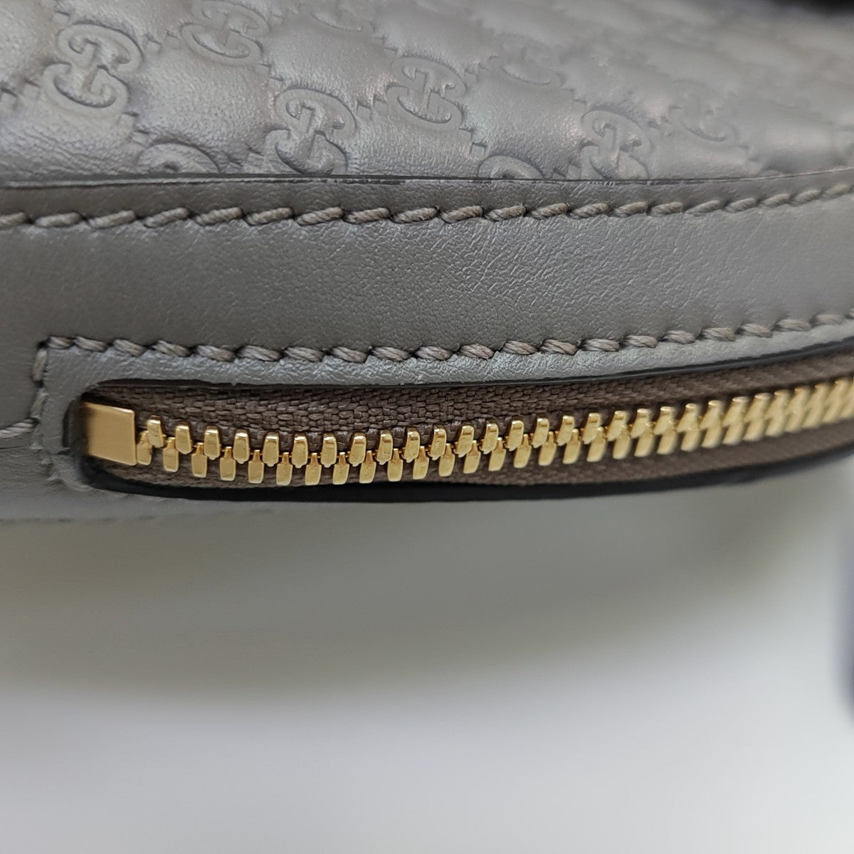 Microguccissima Monogram Calfskin Gray