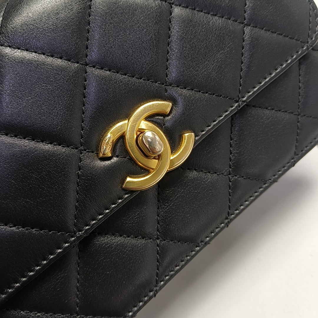 TRENDY CC Quilted Lambskin Black