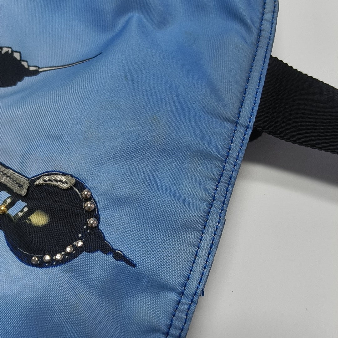 Nylon Shoulder Bag Blue