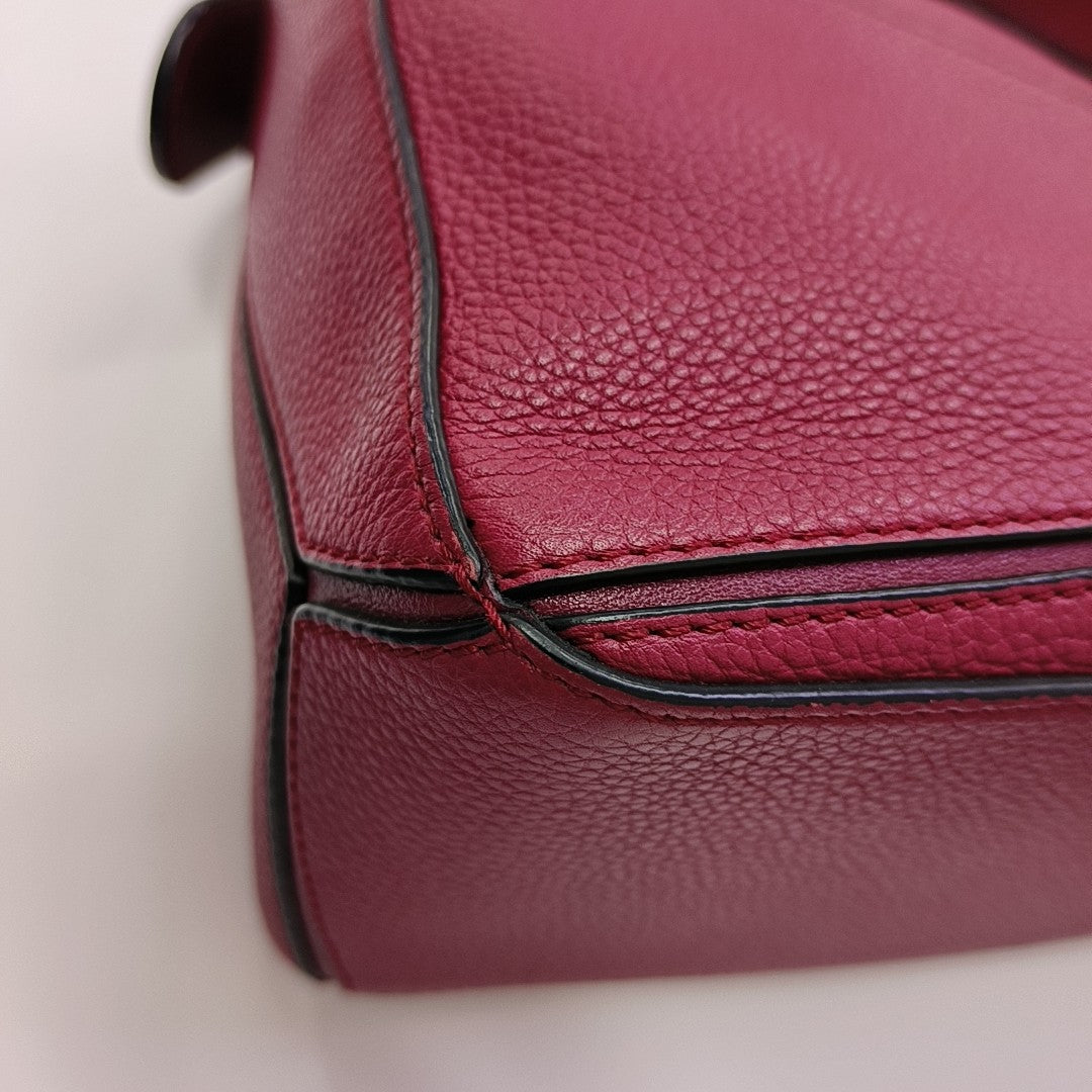 Puzzle Small Calfskin Red