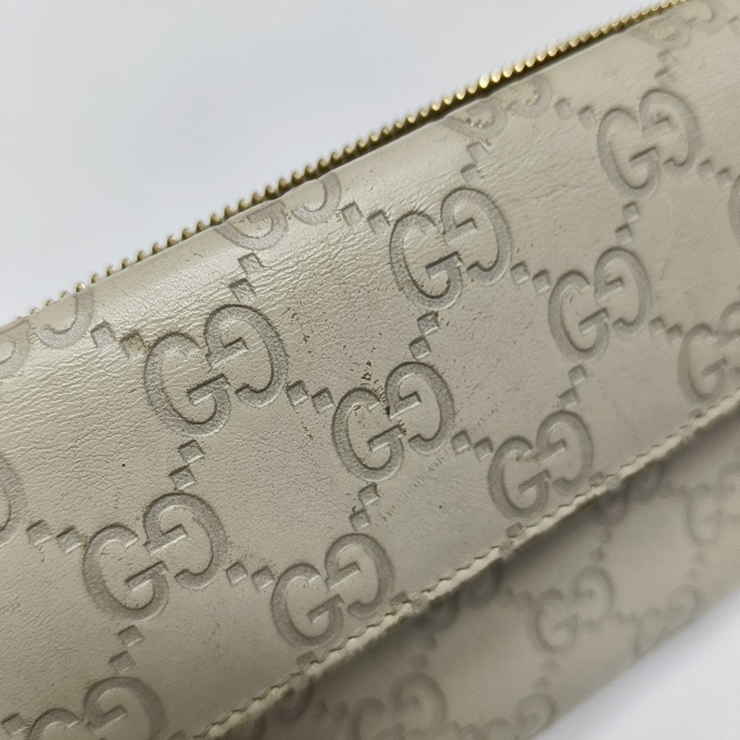 Monogram Leather Wallet Beige