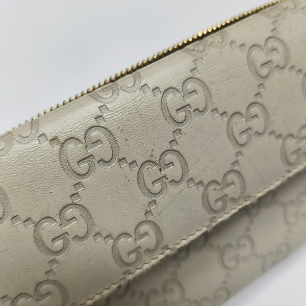 Monogram Leather Wallet Beige