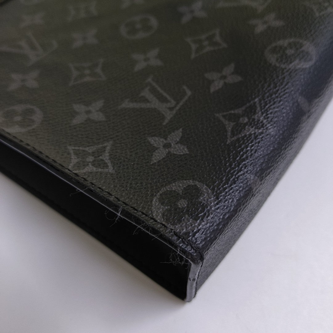 Pochette Voyag MM Monogram Coated Canvas Black