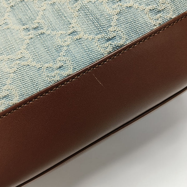 Monogram Denim Tote Bag Blue