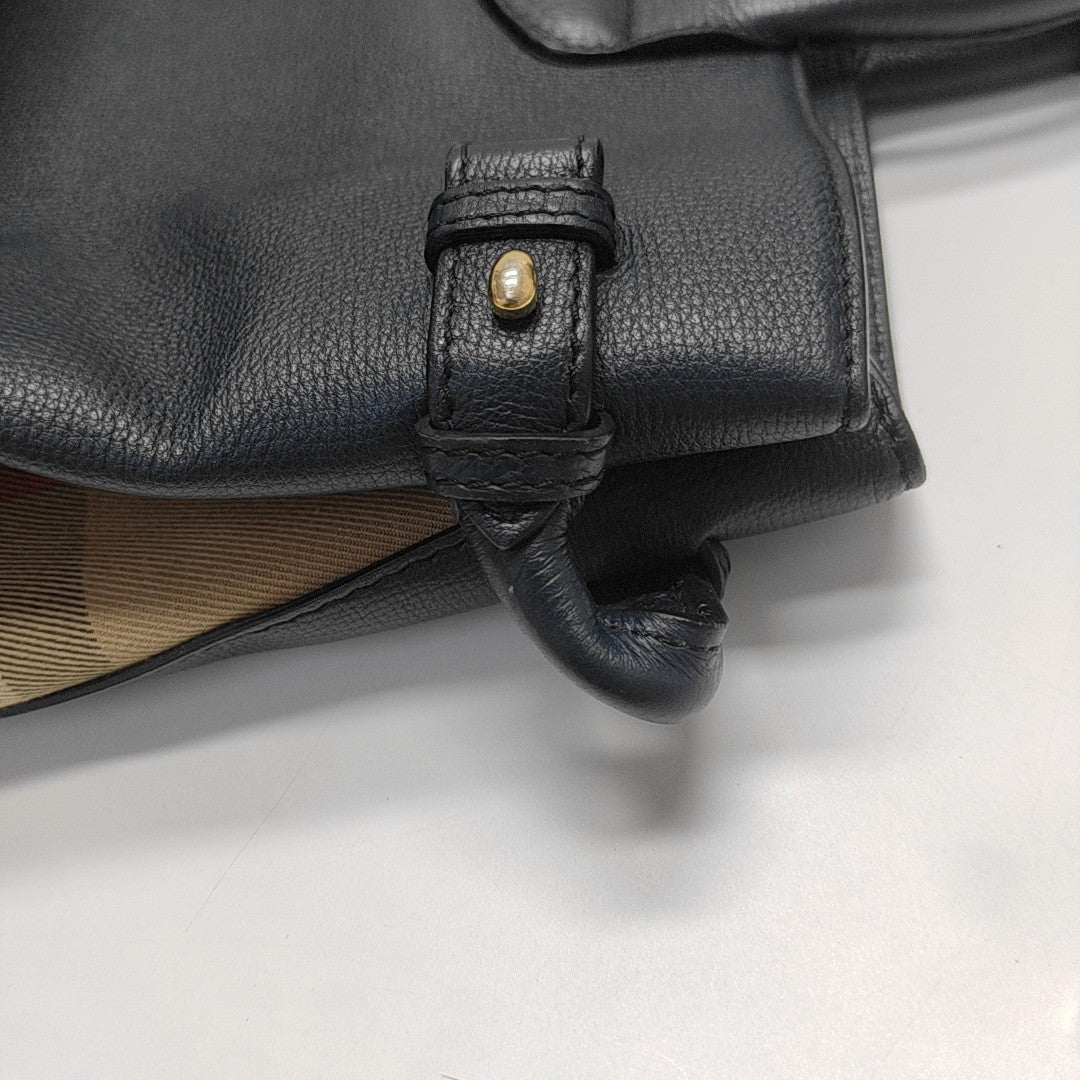The Banner Large Calfskin Blue
