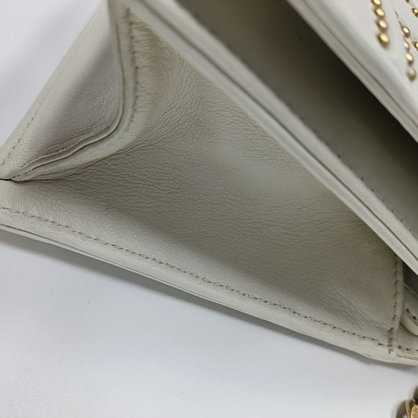 Diorama Small Cannage Calfskin White