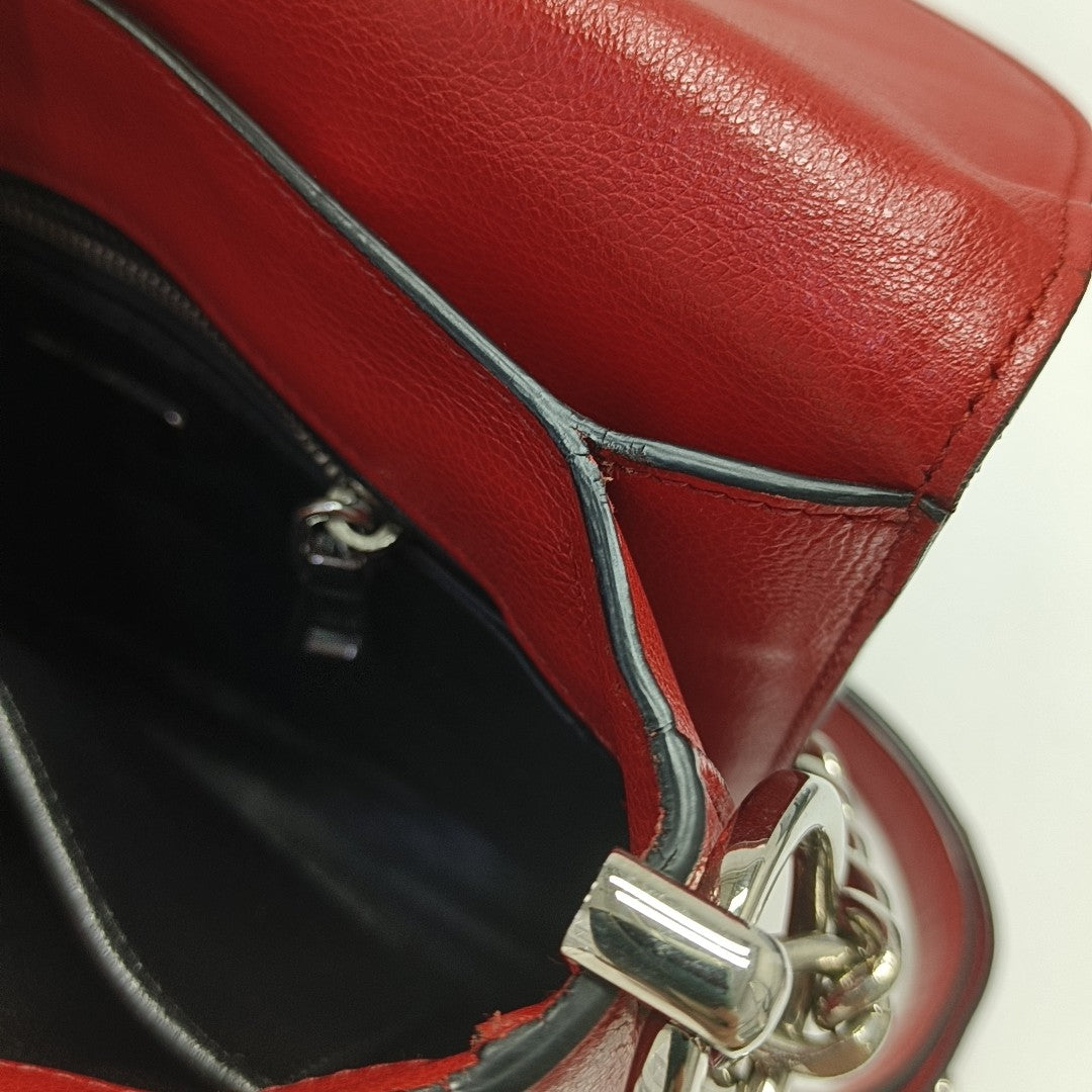 Calfskin Shoulder Bag Red