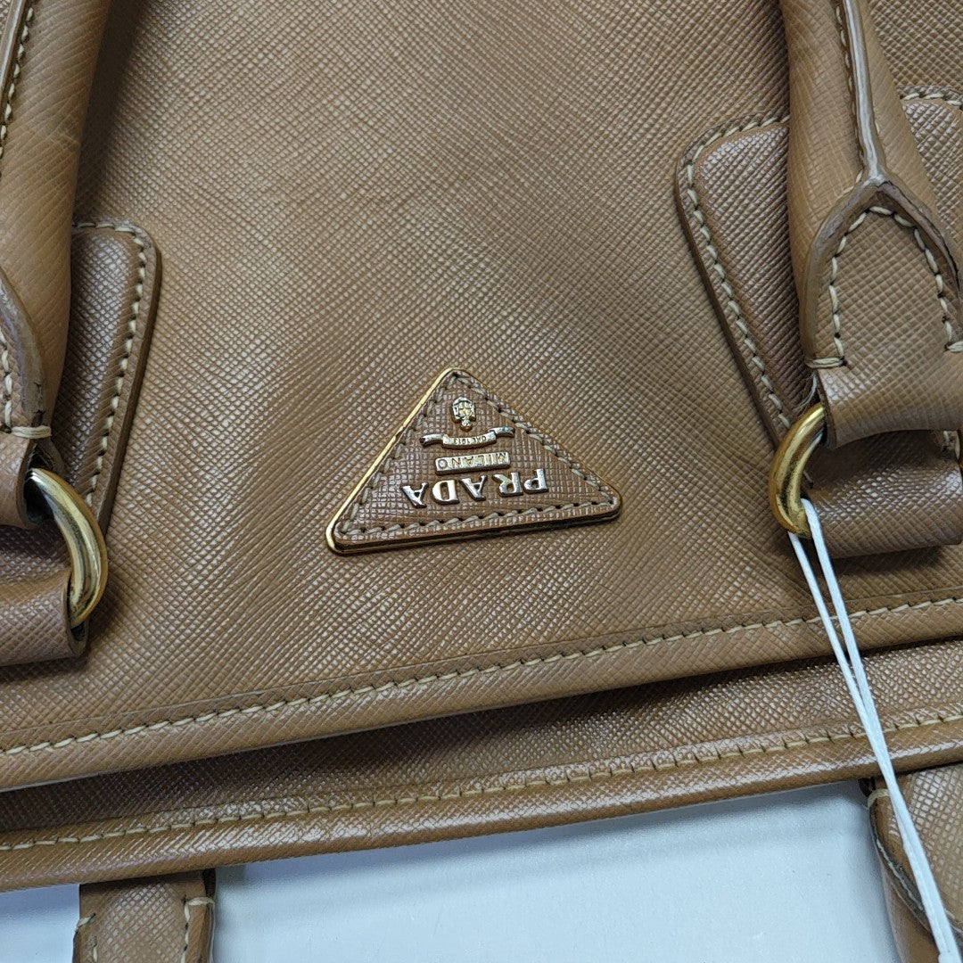 Saffiano Calfskin Tote Bag Brown