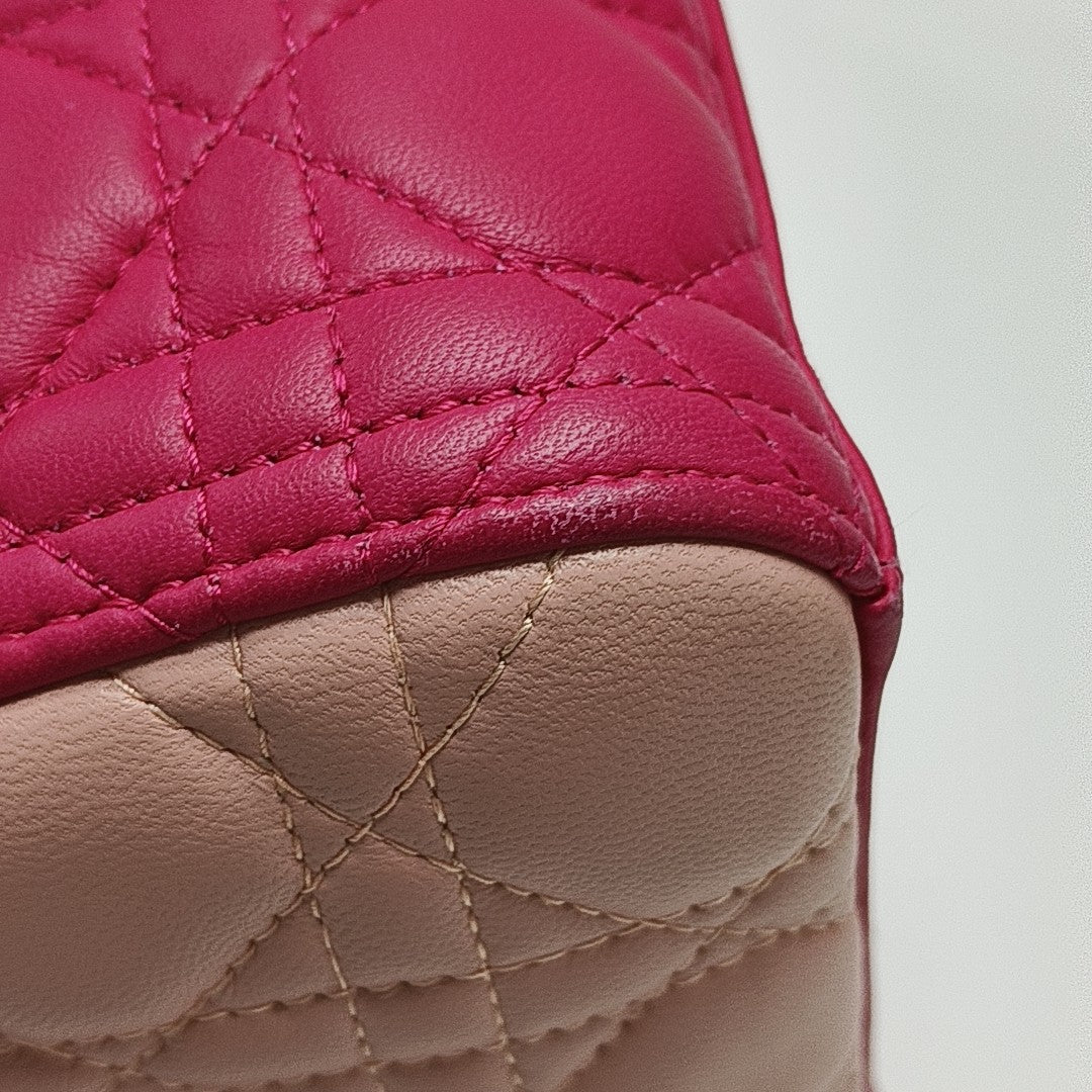 Lady Dior Medium Quilted Lambskin Red