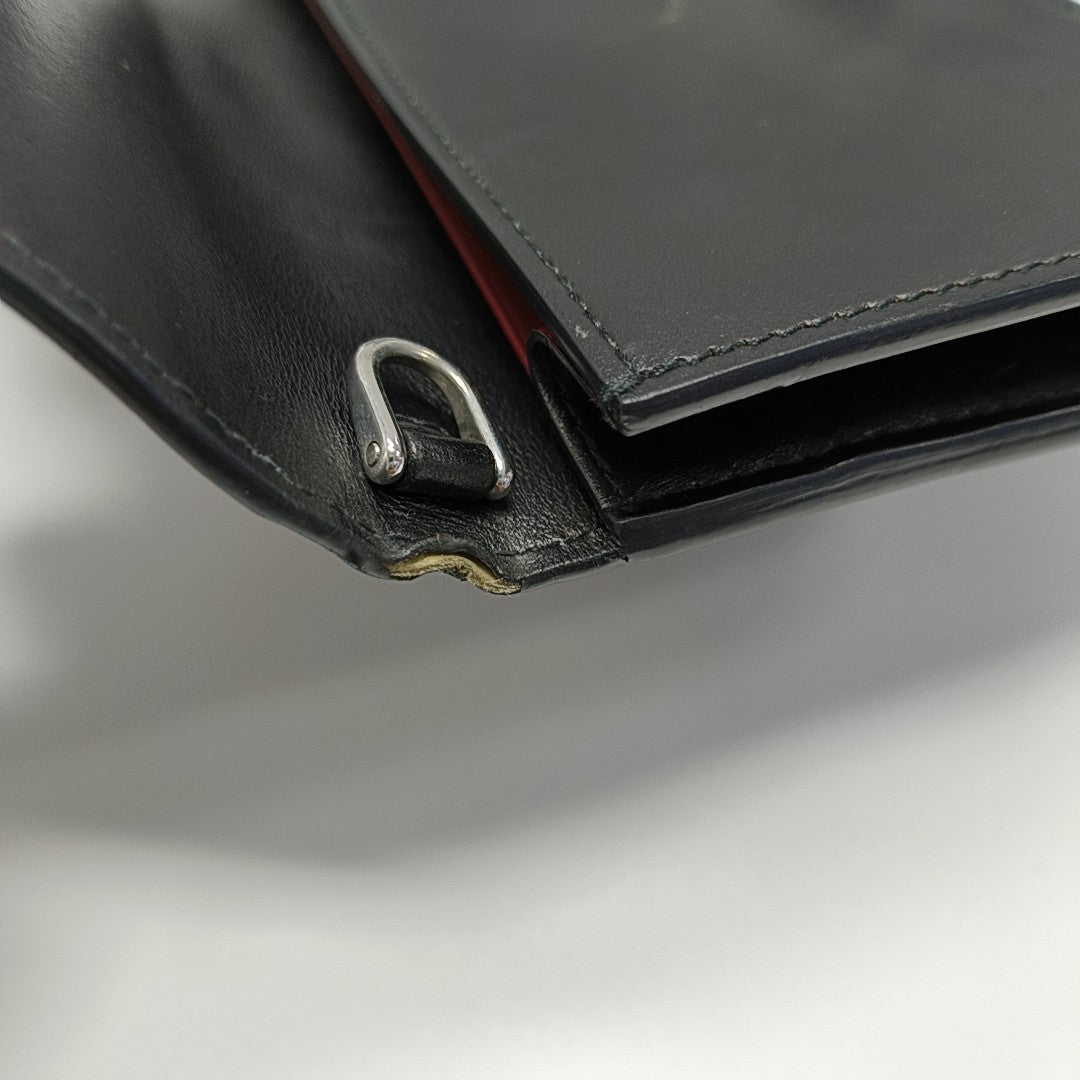 Elektra Mini Calfskin Black Wallet