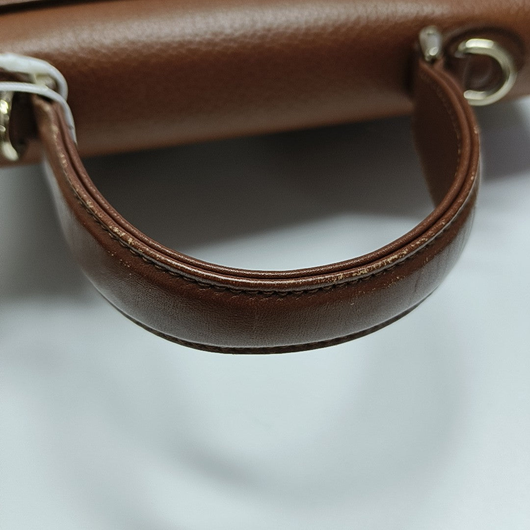 Calfskin Shoulder Bag Brown