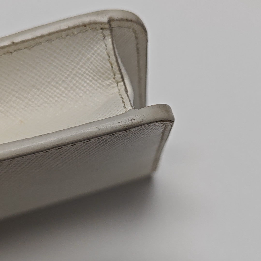 Saffiano Calfskin Shoulder Bag White