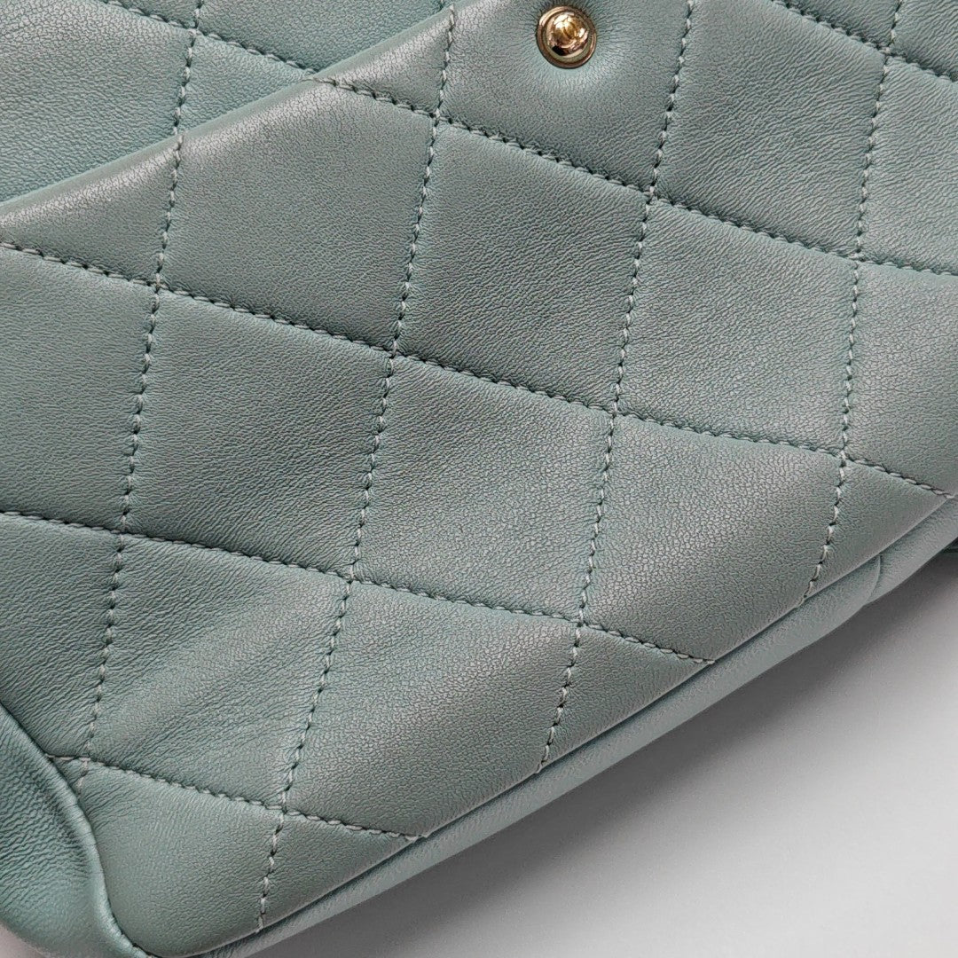 Quilted Calfskin Shoulder Bag Green
