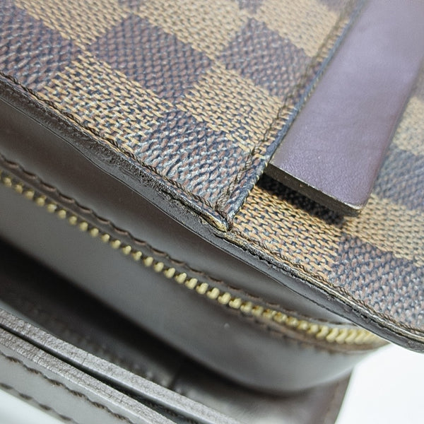 SAINT LOUIS Damier Ebene Coated Canvas Brown