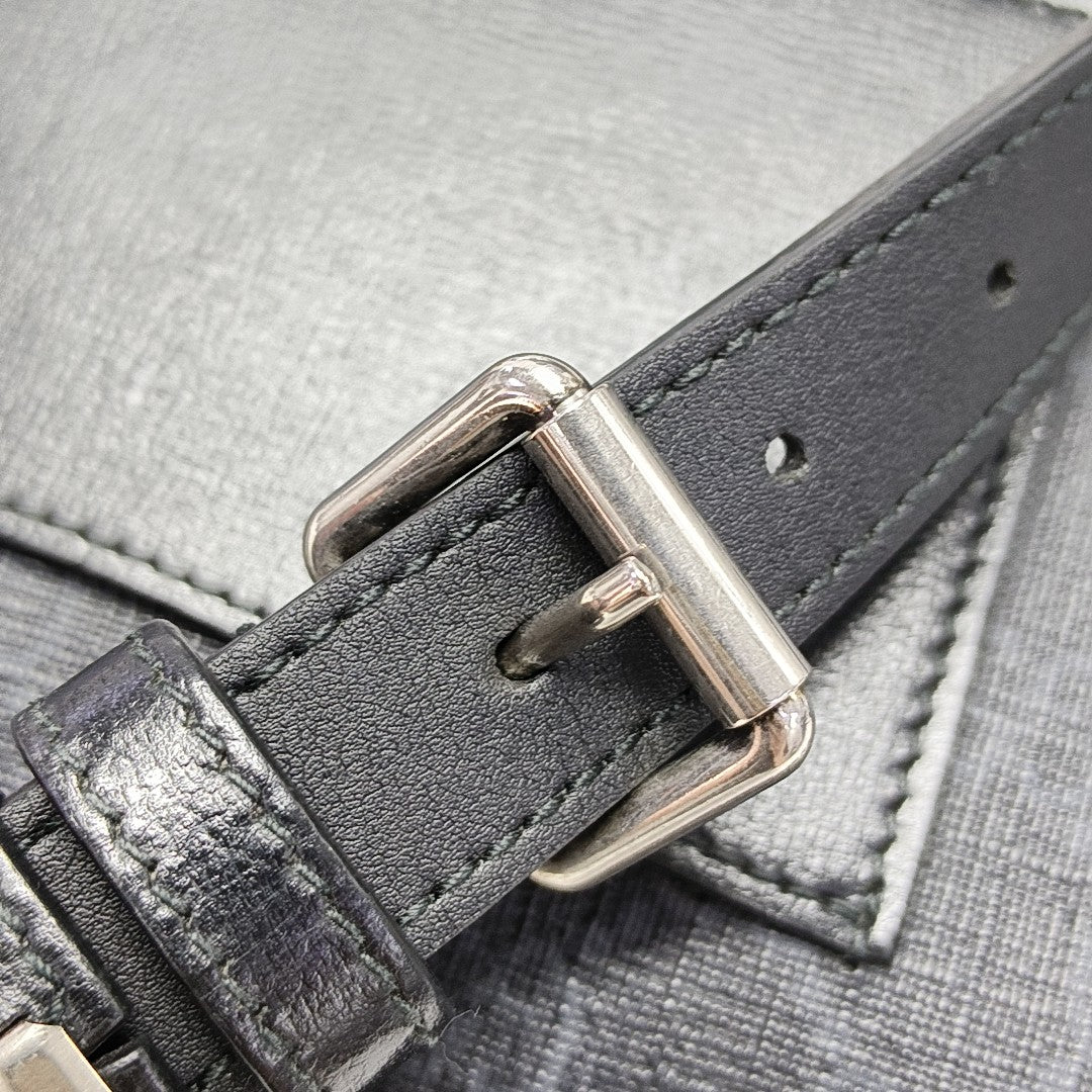 GG Messenger Monogram Coated Canvas Black