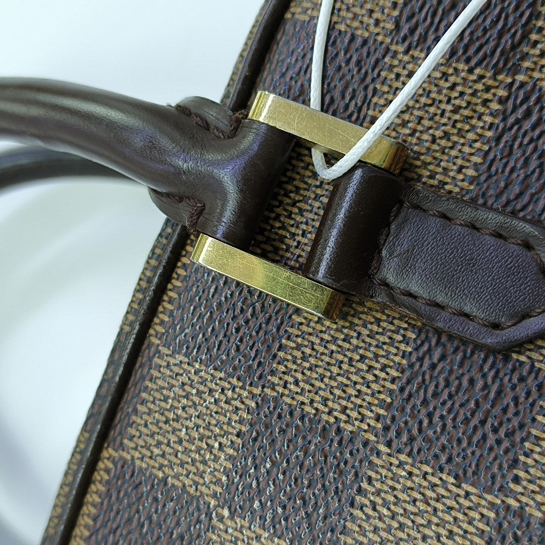 SARRIA Mini Damier Ebene Coated Canvas Brown