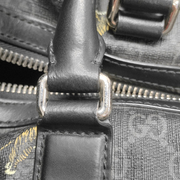 Monogram Coated Canvas Shoulder Bag Black