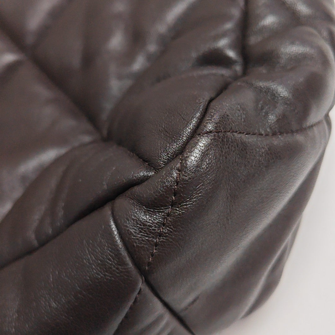 CHANEL 19 Maxi Quilted Calfskin Brown