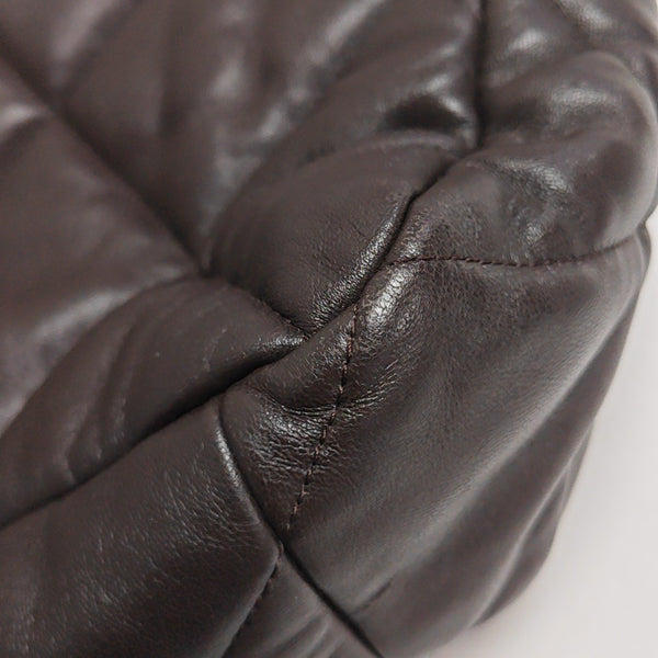 CHANEL 19 Maxi Quilted Calfskin Brown