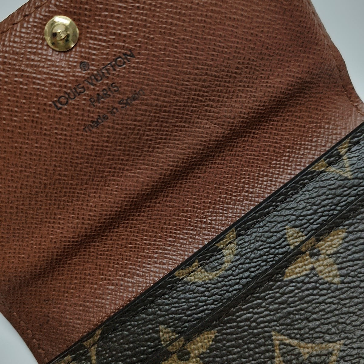 ANAIS Monogram Coated Canvas Brown Wallet
