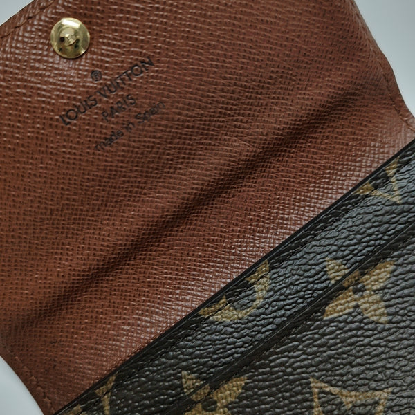 ANAIS Monogram Coated Canvas Brown Wallet