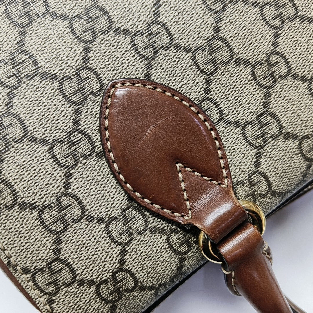 GG Blooms Monogram Coated Canvas Black