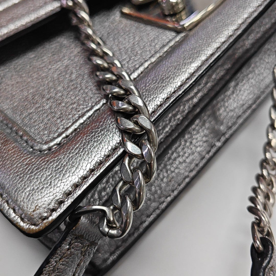 Miu Confidential Calfskin Silver