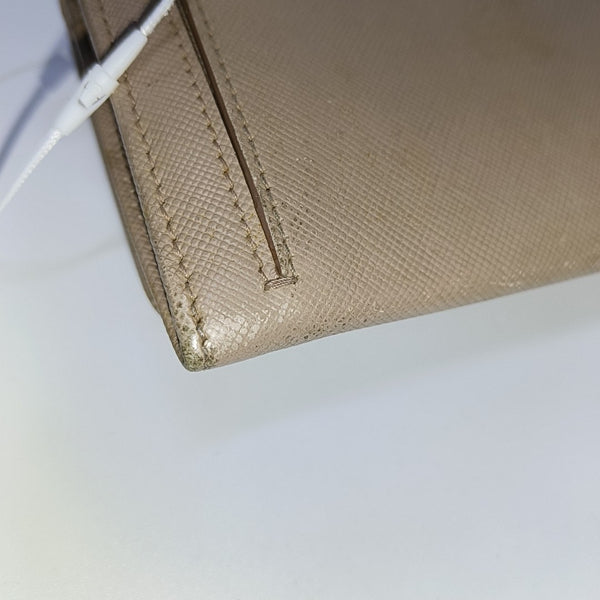 Fiocco Bow Saffiano Calfskin Pink Wallet