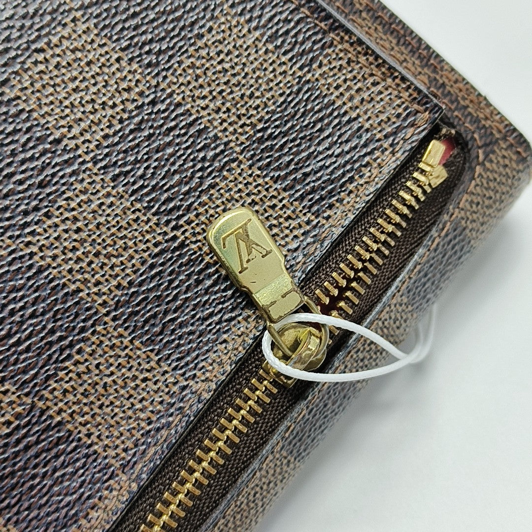 KOALA Damier Ebene Coated Canvas Brown Wallet