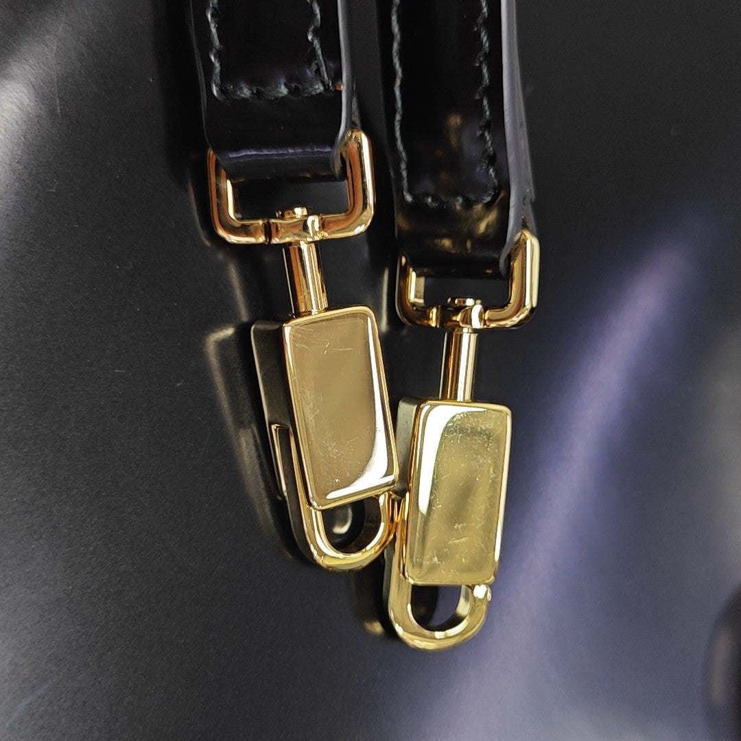 Kelly Medium Patent Leather Black