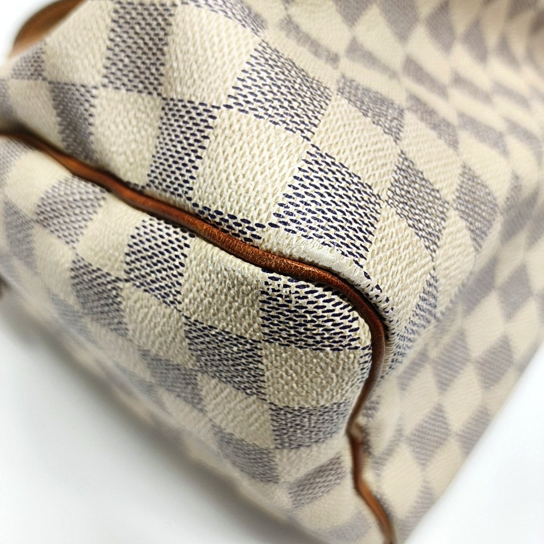 SPEEDY 25 Damier Azur Coated Canvas White