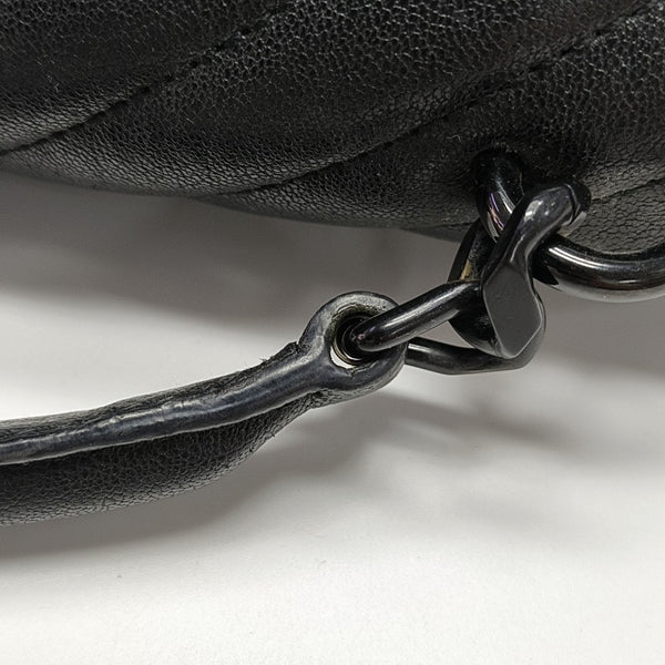 COLLEGE Medium Chevron Lambskin Black