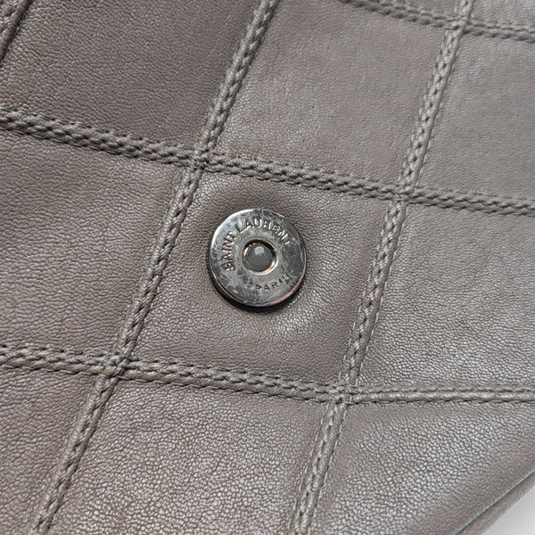 COLLEGE Medium Quilted Lambskin Gray