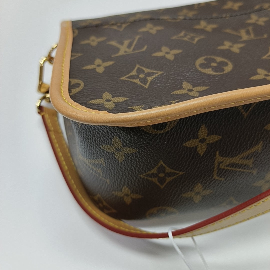 DIANE Monogram Coated Canvas Brown