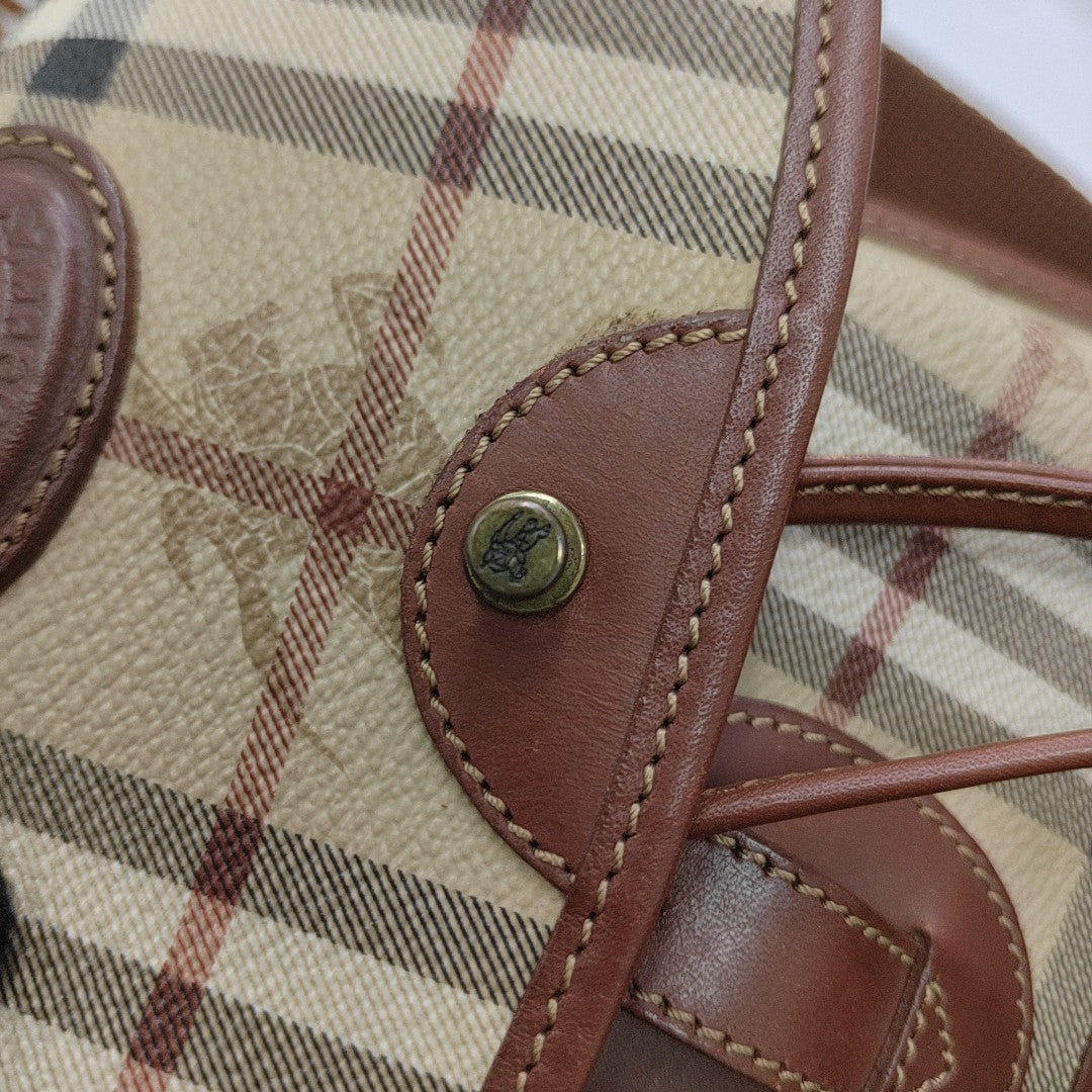 Coated Canvas Backpack Beige