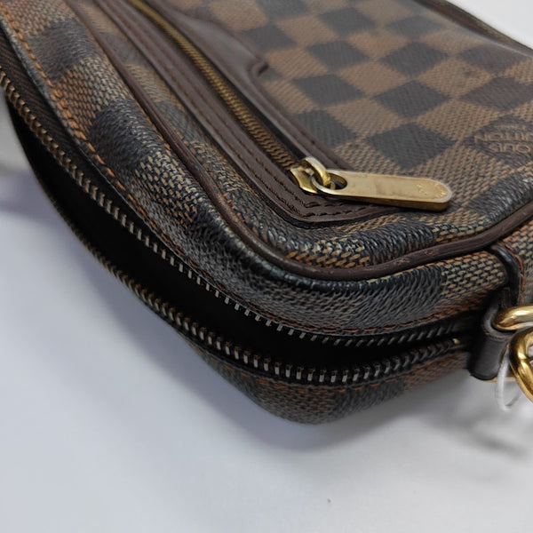 MACAO Damier Ebene Coated Canvas Brown