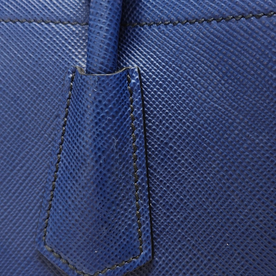 Double Medium Saffiano Calfskin Blue