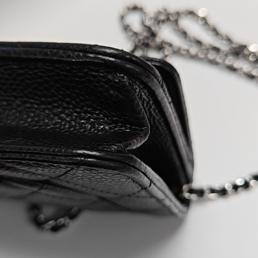 WOC Quilted Grained Calfskin Black