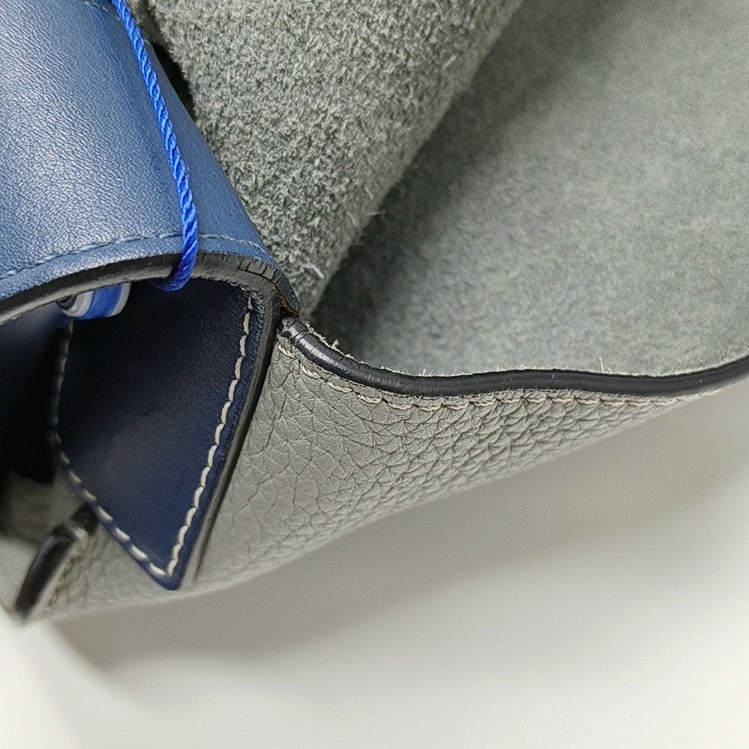 Calfskin Shoulder Bag Gray