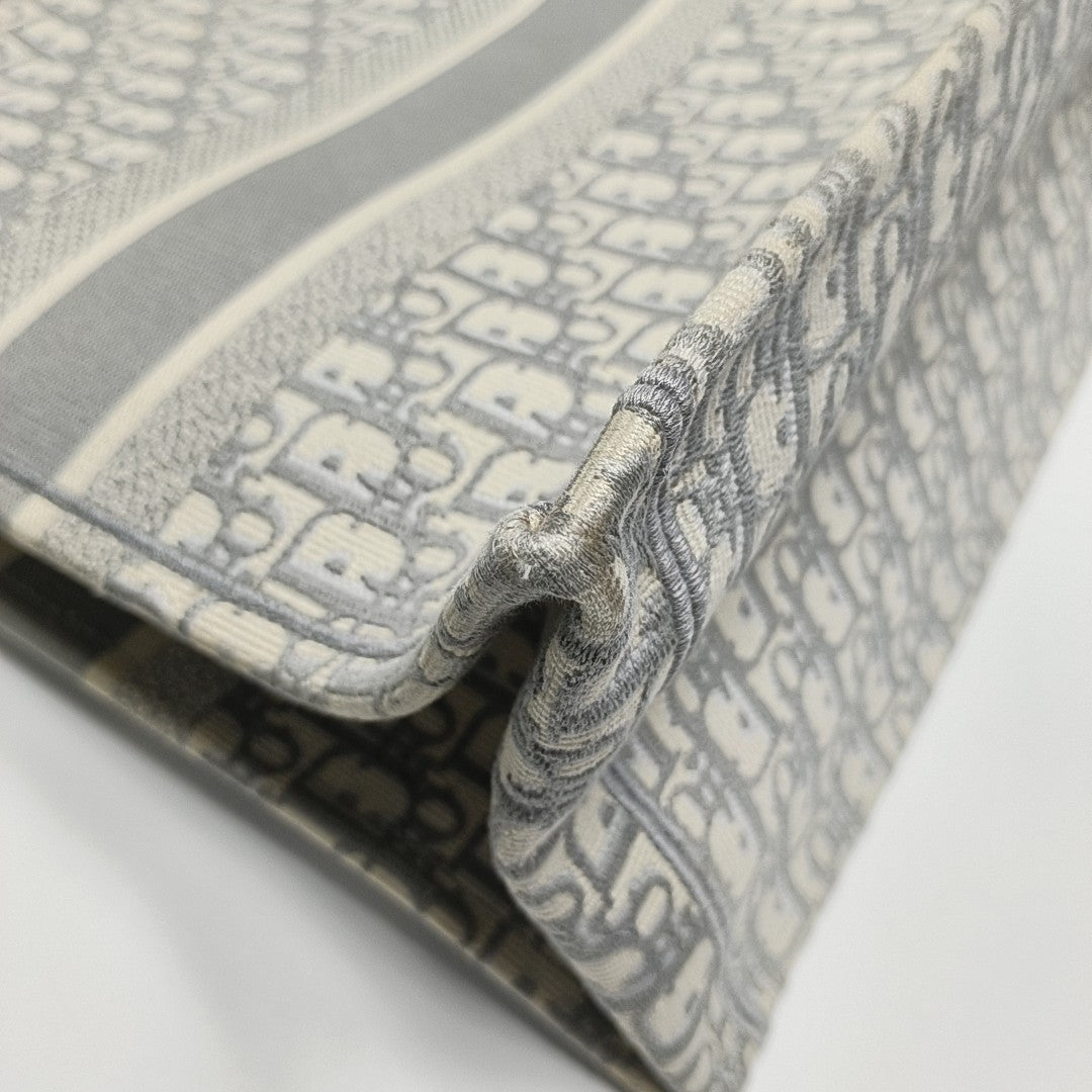 Book Tote Large Oblique Canvas Gray