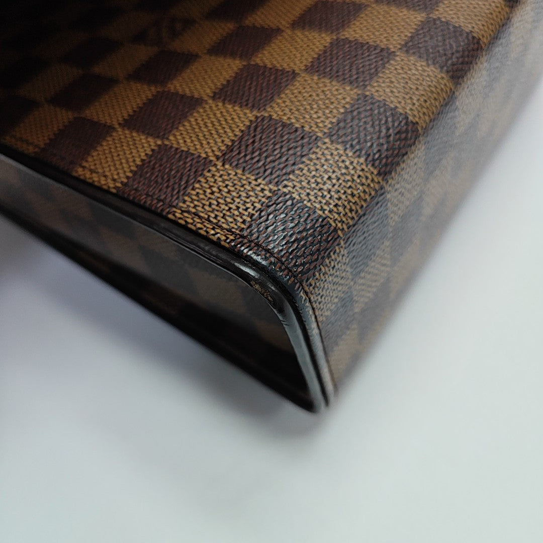 TRIBECA Damier Ebene Coated Canvas Brown
