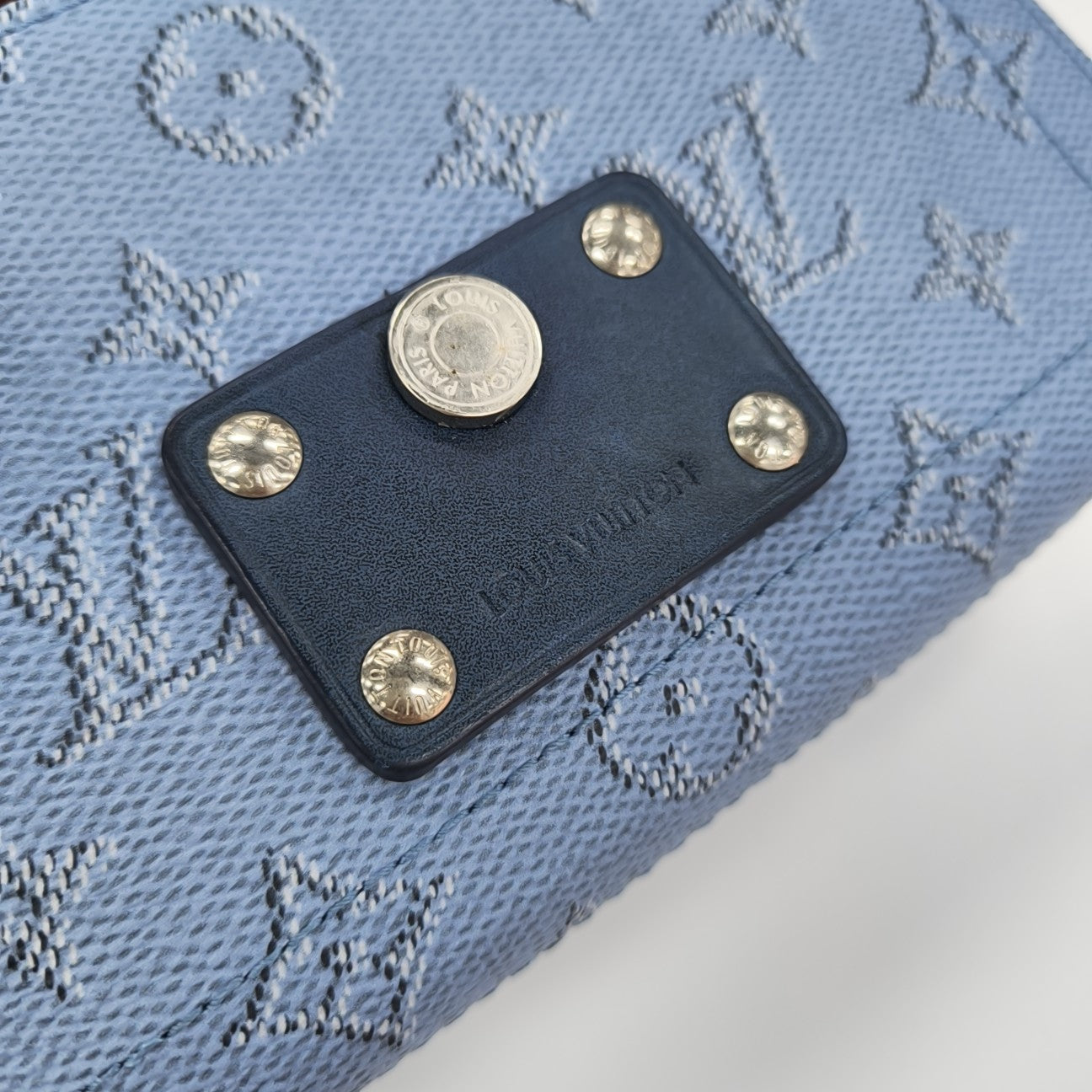 SOUL TRUNK Monogram Coated Canvas Blue