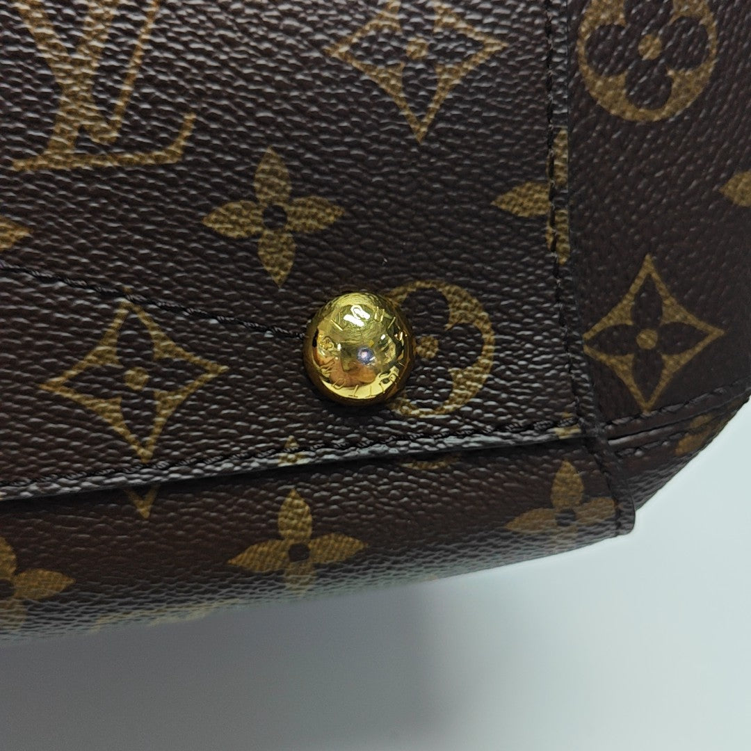 MONTAIGNE Monogram Coated Canvas Brown