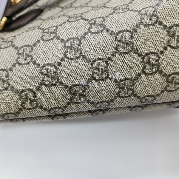 Ophidia Medium Monogram Coated Canvas Beige