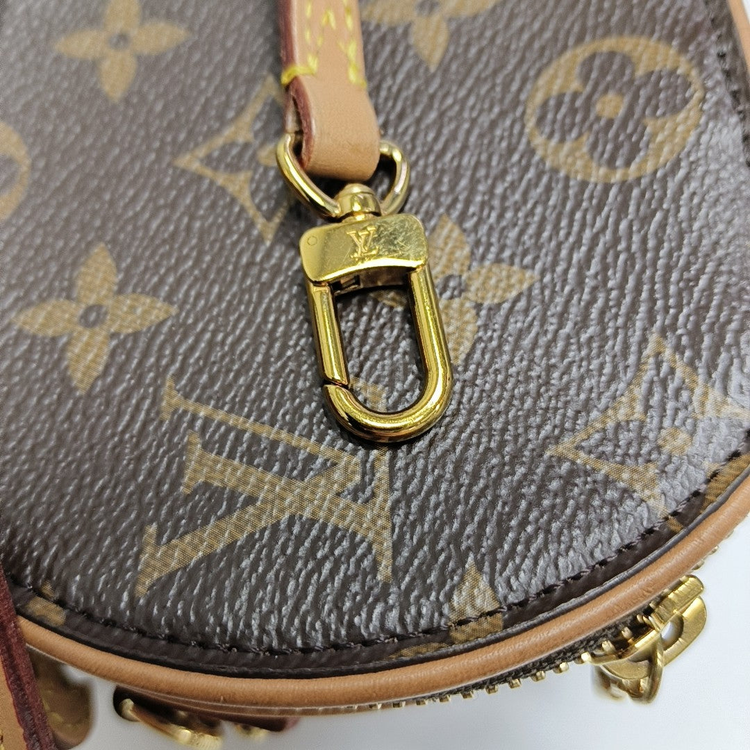 BOITE CHAPEAU Mini Monogram Coated Canvas Brown