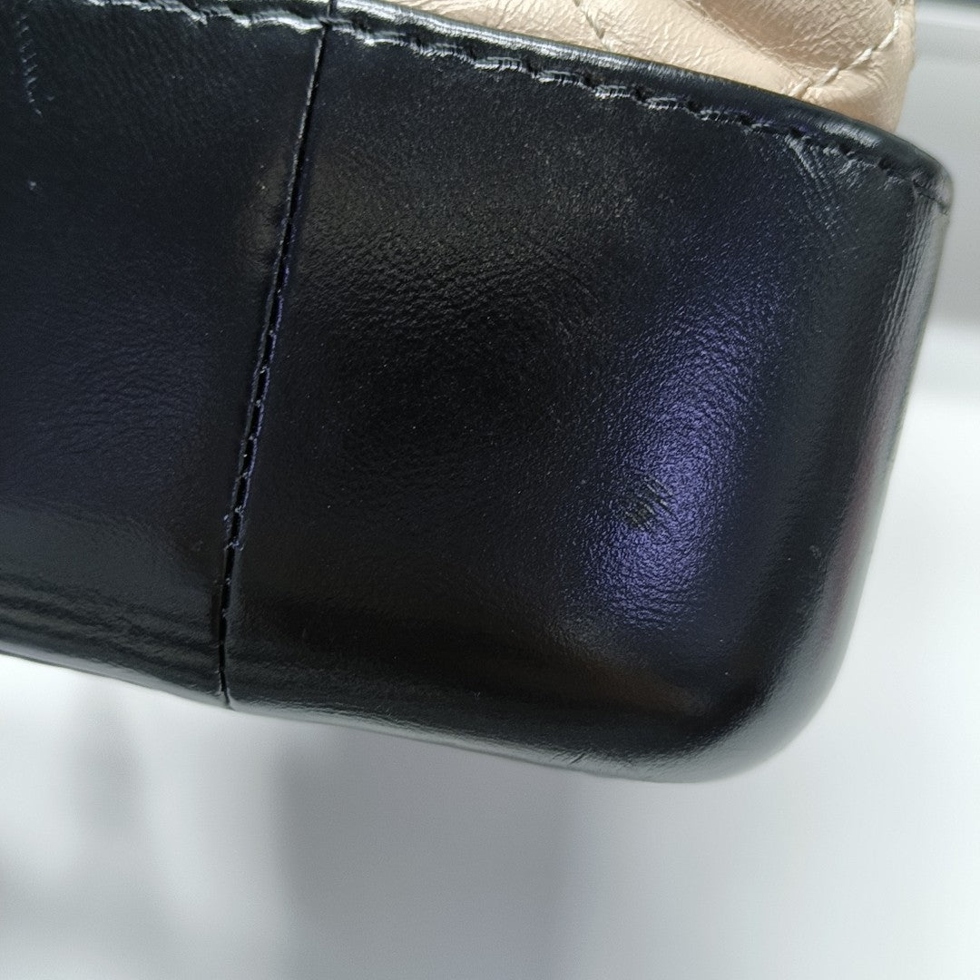 GABRIELLE Small Quilted Calfskin Beige
